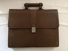 Charger l'image dans la galerie, Sac porte-documents en cuir marron, designer Ulysse