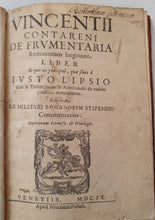 Charger l'image dans la galerie, Livre CONTARENI (Vincentii) - De frumentaria Romanorum largitione Liber