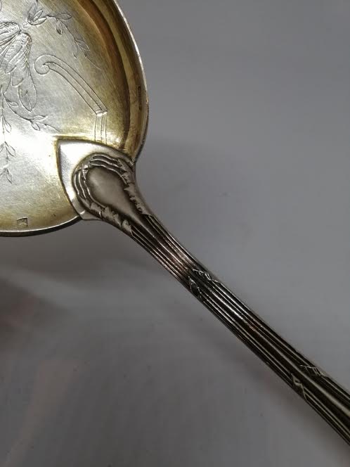 Pelle à tarte en argent et vermeil