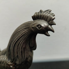 Charger l&#39;image dans la galerie, Poulet Art déco en métal argenté
