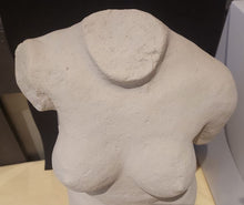 Charger l&#39;image dans la galerie, Sculpture représentant un buste de femme, style classique, plâtre naturel
