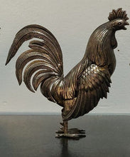Charger l&#39;image dans la galerie, Coq Art déco en métal argenté
