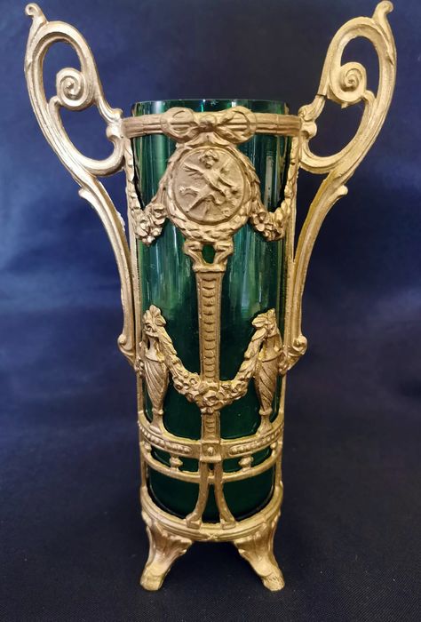 Vase - Cristal, métal doré - Fin du XIXe siècle