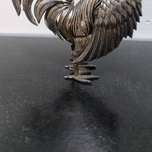 Charger l&#39;image dans la galerie, Coq Art déco en métal argenté
