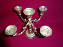 Charger l&#39;image dans la galerie, Chandelier allemand à 5 branches en cuivre argenté, 1950
